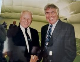 Ralph with then  Welsh team manager Bobby Gould
